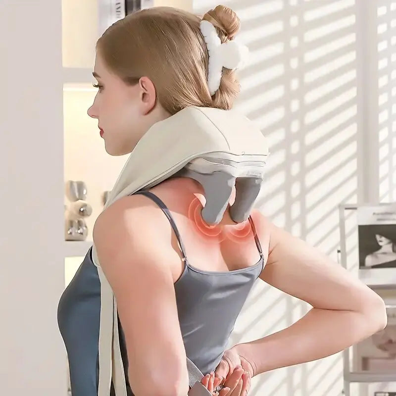 Neck and Shoulder Heating Massage Shawl with 6D Kneading